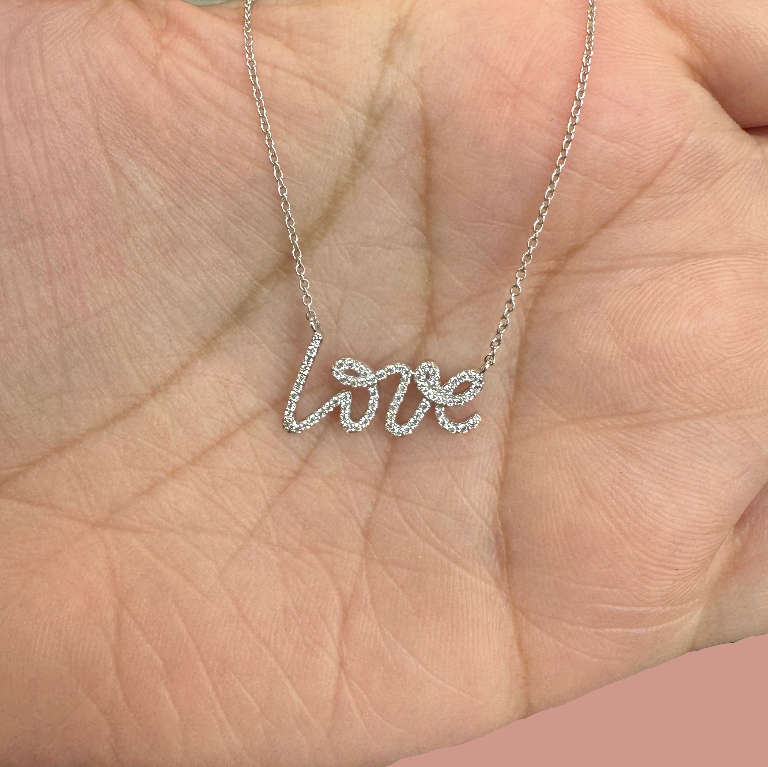0.20ct Lab Diamond Love Pendant