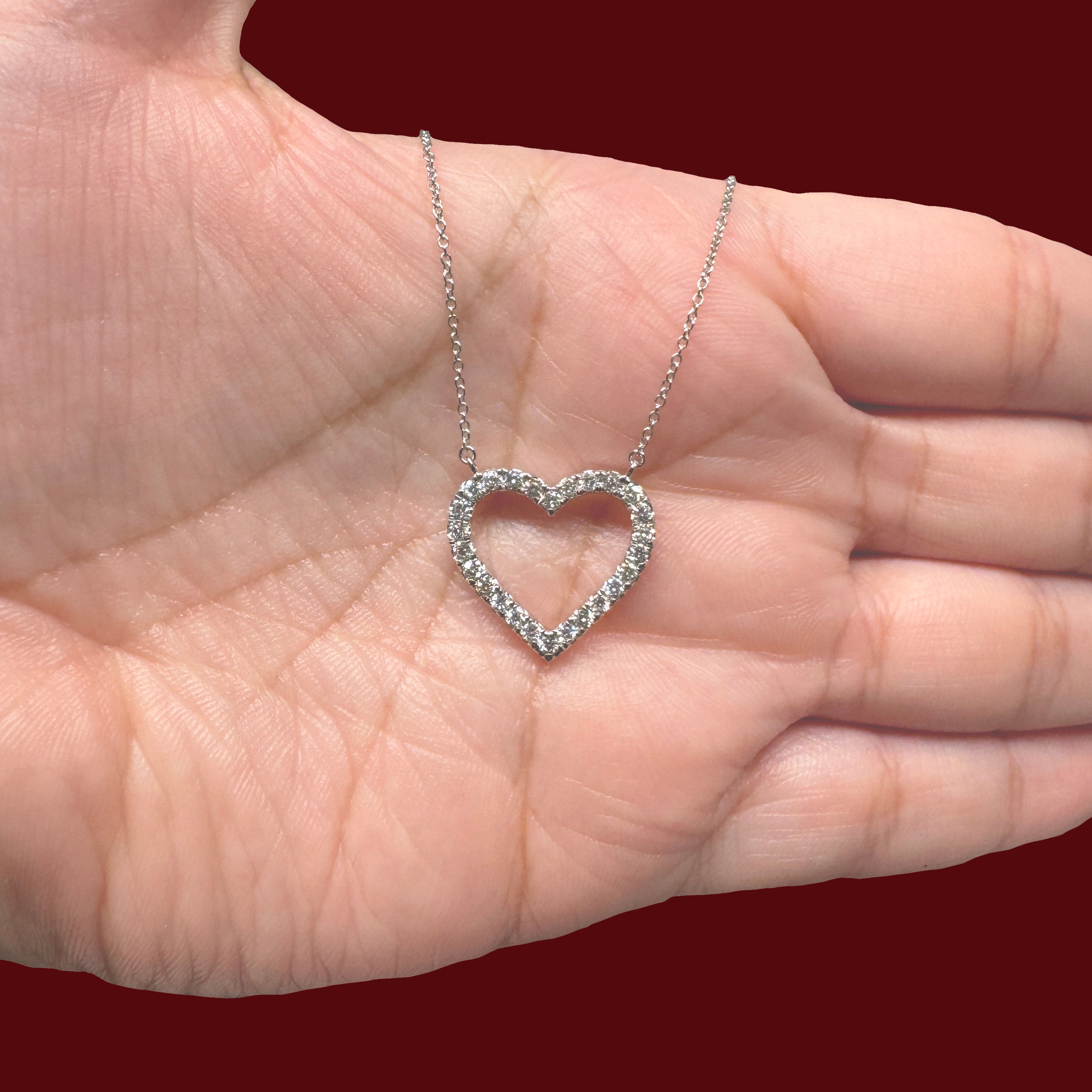 0.55ct Lab Diamond Large Heart Pendant