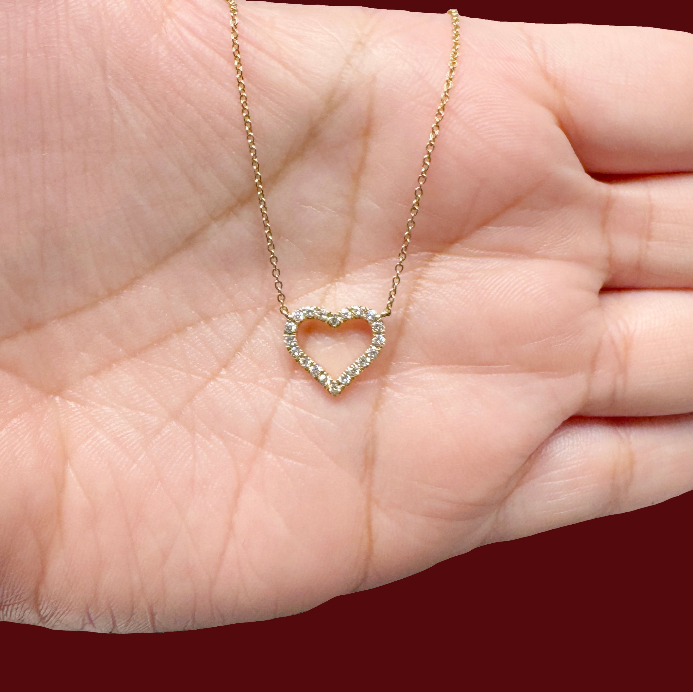 0.20ct Lab Diamond Medium Heart Pendant