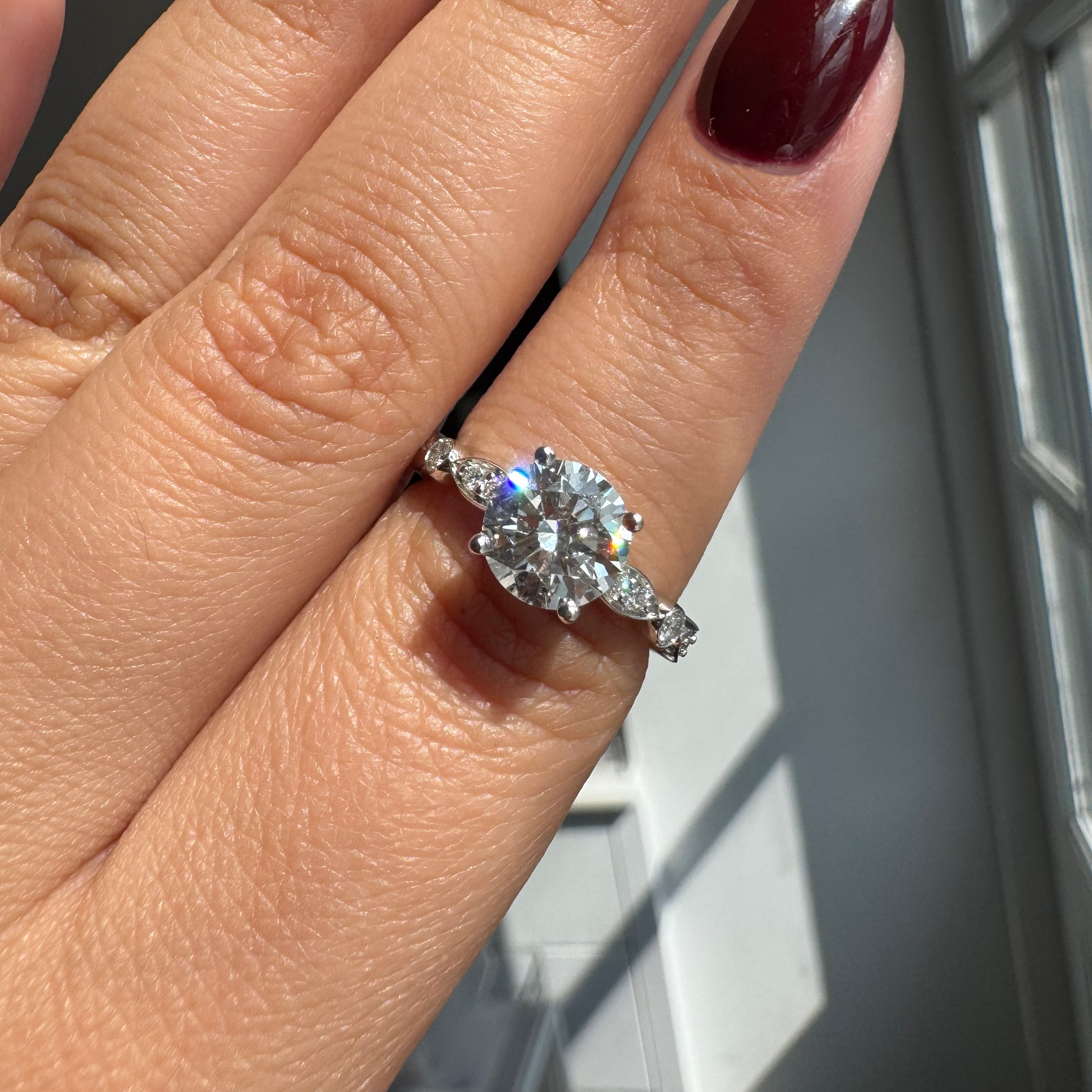 2.04ct Round Lab Diamond Engagement Ring