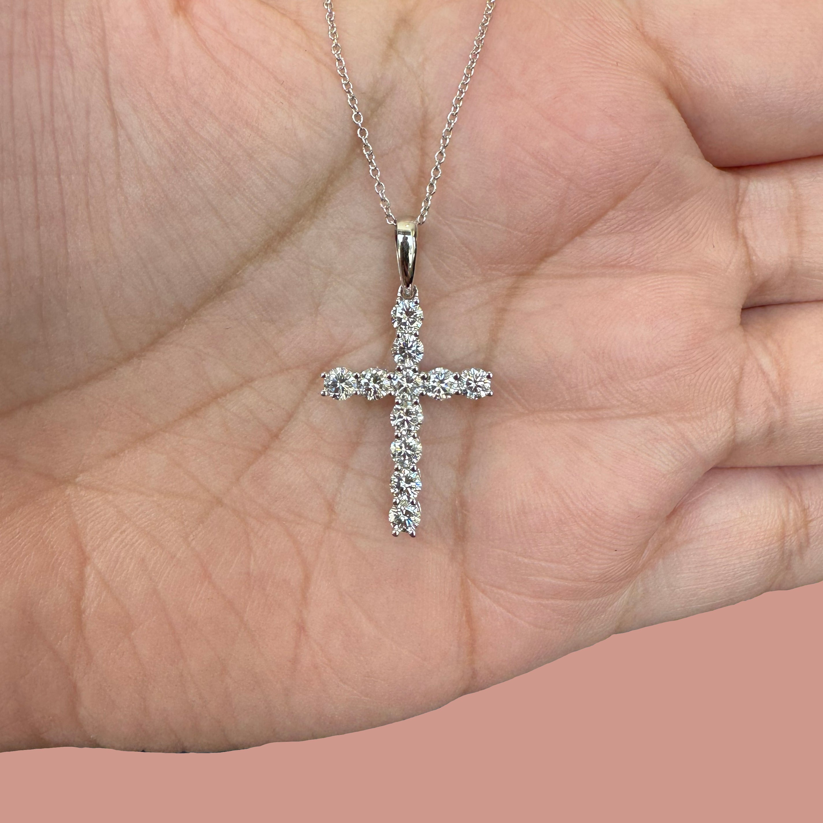 1.00ct Lab Diamond Cross Pendant