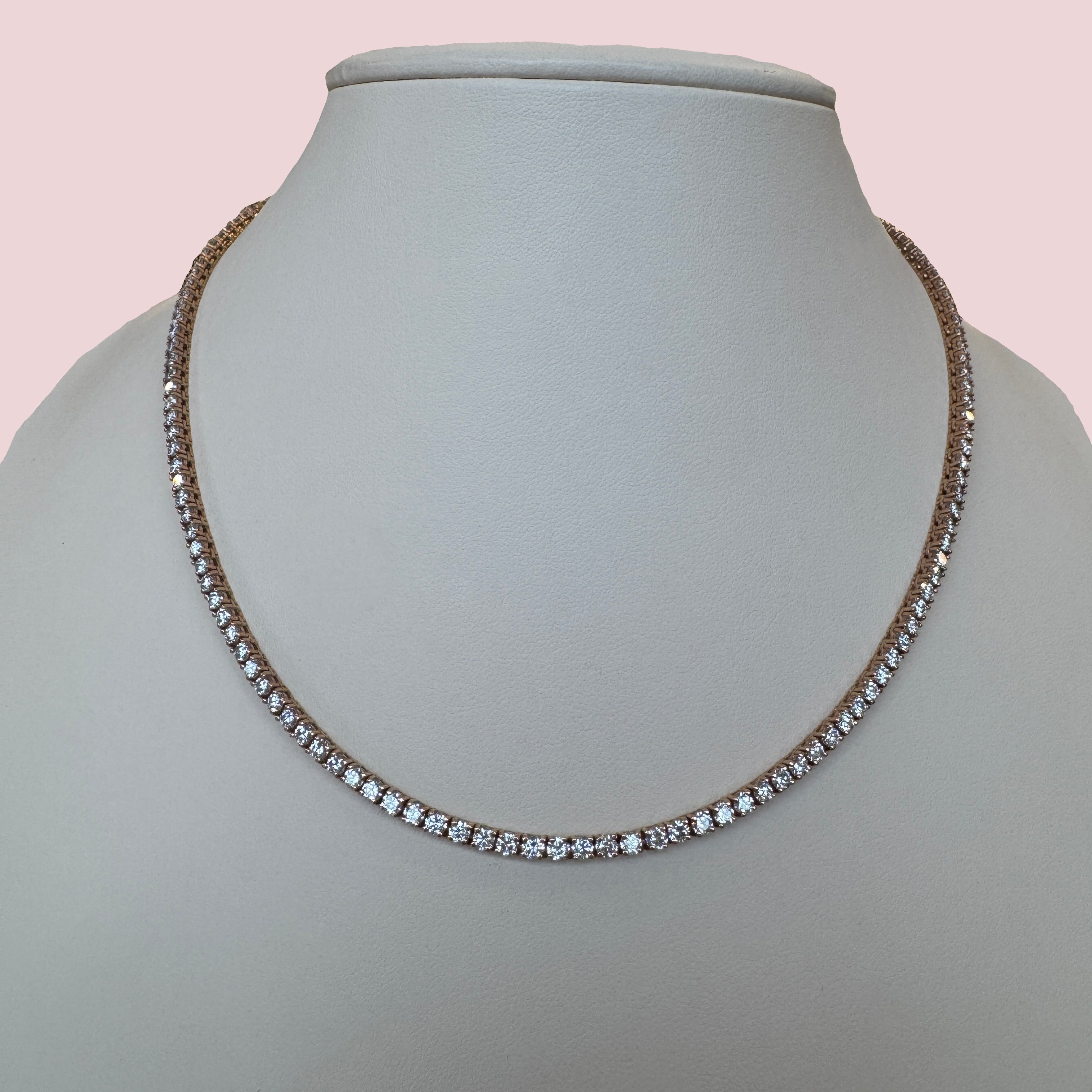 11.82ctw Lab Diamond Tennis Necklace