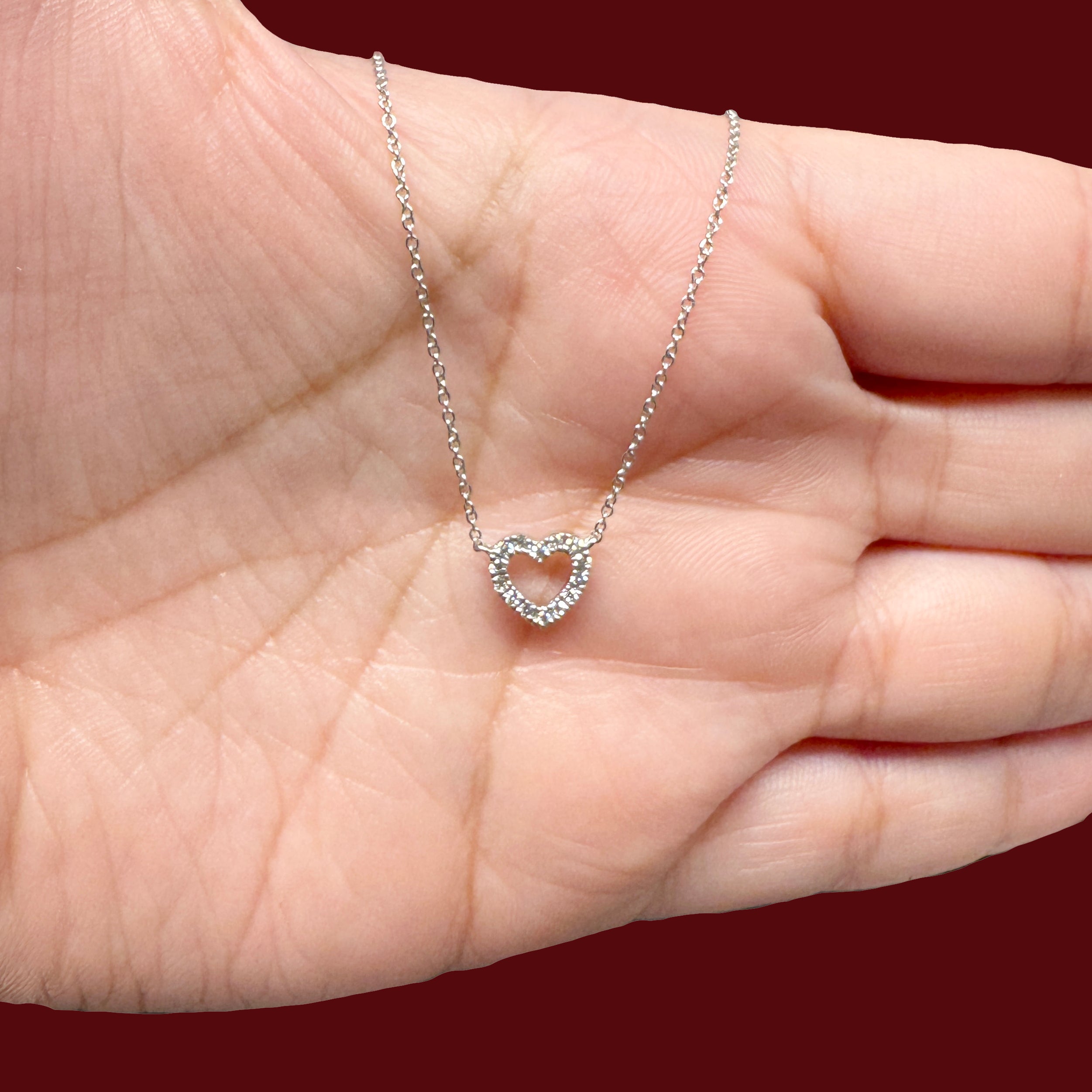 0.14ct Lab Diamond Small Heart Pendant