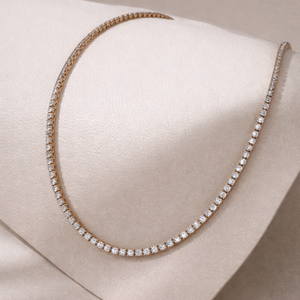 11.82ctw Lab Diamond Tennis Necklace